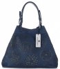 Kožené kabelka shopper bag Vittoria Gotti tmavo modrá V8913